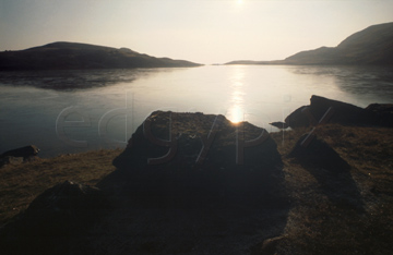 Comp image : ld00809 : Bright winter sun over Stickle Tarn, Langdale, in the English Lake District