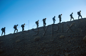 Comp image : mgun1412 : Setting off at daybreak to ascend M'Goun, a peak in the High Atlas mountains of Morocco