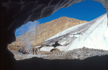 Comp image : torf0816 : View from an icecave on the edge of the Torfajökull [Torfajokull] icecap, Iceland