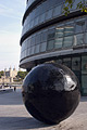 'Black ball' sculpture outside London's City Hall