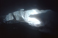 Steam rising inside a cave under an Icelandic icecap