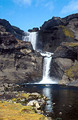 The Ófaerufoss [Ofaerufoss] waterfall, in the Eldgjá [Eldgja] region of southern Iceland